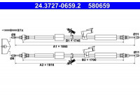 Cable, parking brake 24.3727-0659.2 ATE