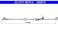 Cable, parking brake 24.3727-0679.2 ATE