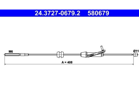 Cable, parking brake 24.3727-0679.2 ATE