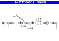 Cable, parking brake 24.3727-0682.2 ATE