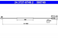 Cable, parking brake 24.3727-0749.2 ATE