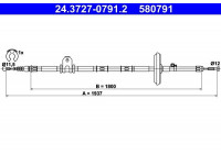 Cable, parking brake 24.3727-0791.2 ATE