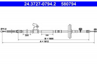 Cable, parking brake 24.3727-0794.2 ATE