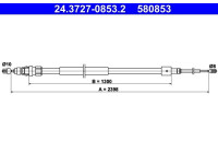 Cable, parking brake 24.3727-0853.2 ATE