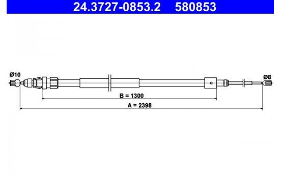 Cable, parking brake 24.3727-0853.2 ATE