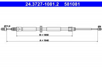 Cable, parking brake 24.3727-1081.2 ATE