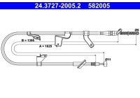 Cable, parking brake 24.3727-2005.2 ATE