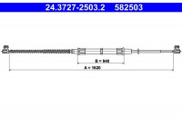 Cable, parking brake 24.3727-2503.2 ATE