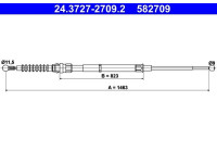 Cable, parking brake 24.3727-2709.2 ATE