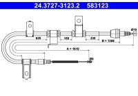 Cable, parking brake 24.3727-3123.2 ATE