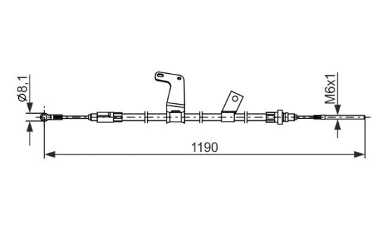 Cable, parking brake, Image 4