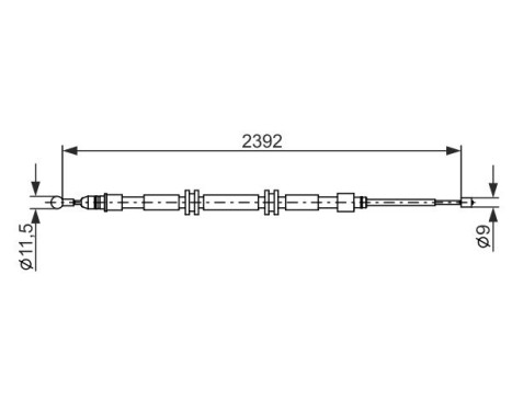 Cable, parking brake, Image 5