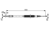 Cable, parking brake