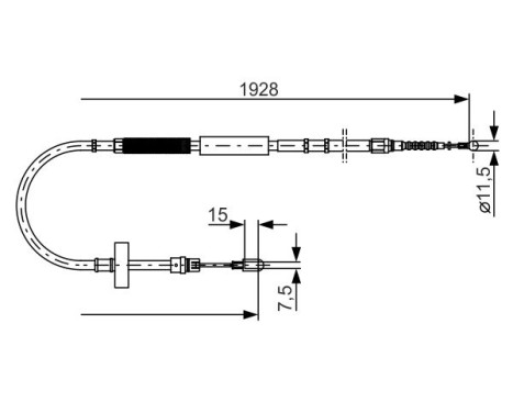 Cable, parking brake, Image 5