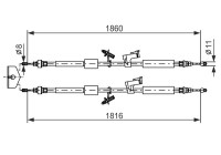 Cable, parking brake