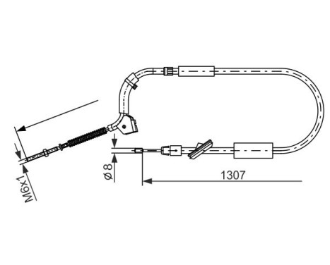 Cable, parking brake, Image 5