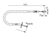 Cable, parking brake