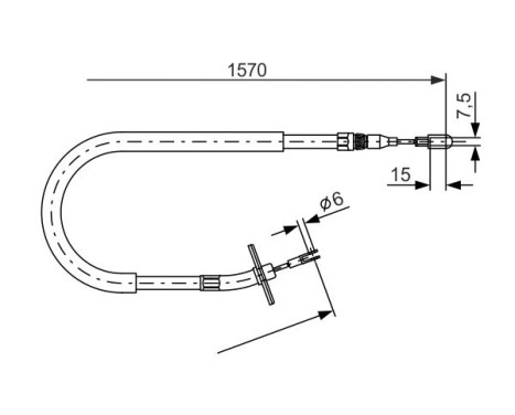 Cable, parking brake, Image 5