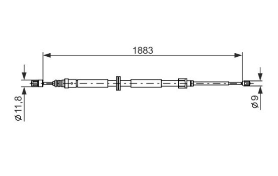 Cable, parking brake