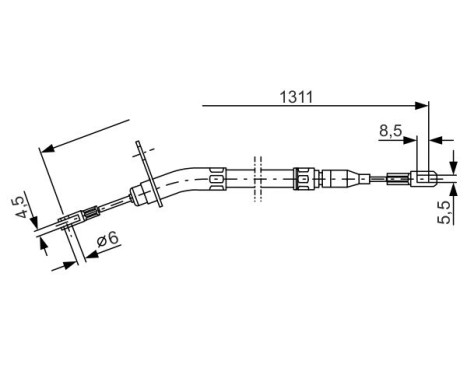 Cable, parking brake, Image 5