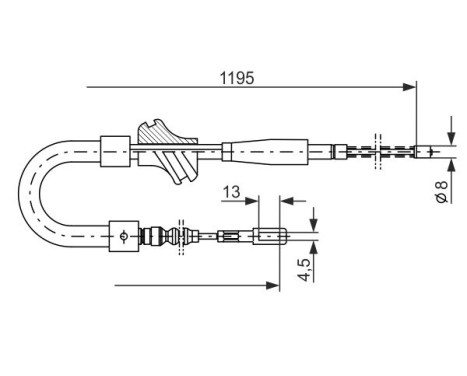 Cable, parking brake, Image 5
