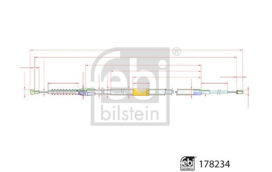 handbrake cable 178234 FEBI