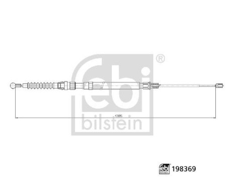 Pull cable, parking brake 198369 FEBI