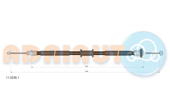 Pull cable, parking brake