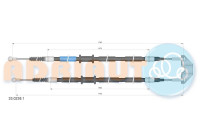 Pull cable, parking brake