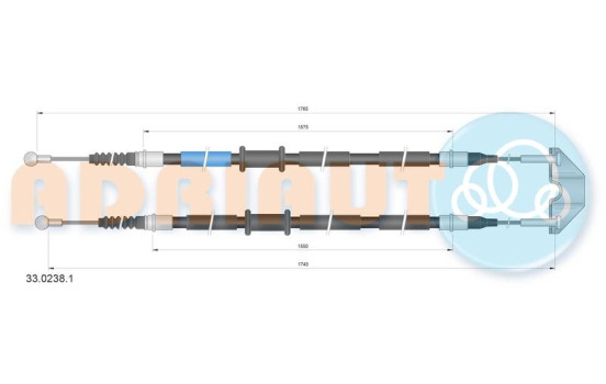 Pull cable, parking brake