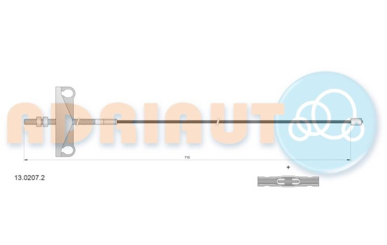 Pull cable, parking brake