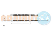 Pull cable, parking brake