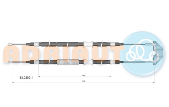 Pull cable, parking brake