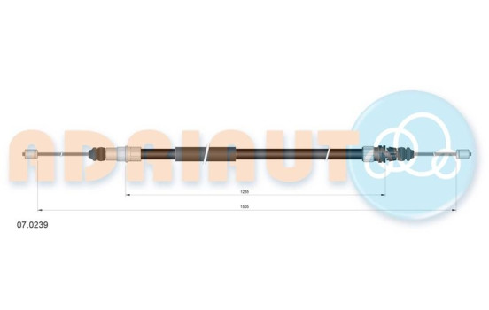 Pull cable, parking brake