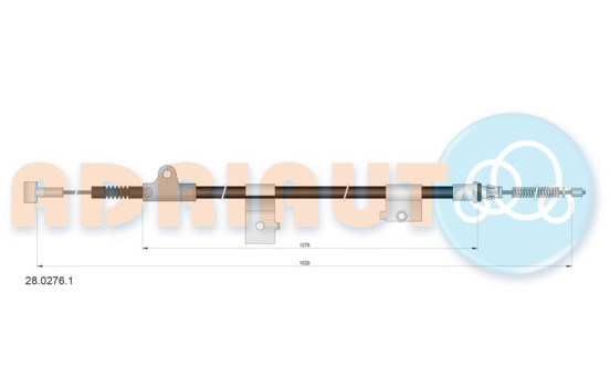 Pull cable, parking brake