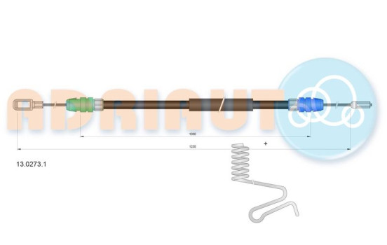 Pull cable, parking brake