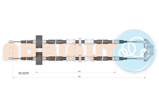 Pull cable, parking brake