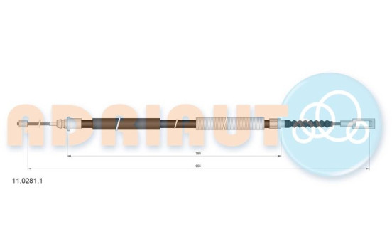 Pull cable, parking brake