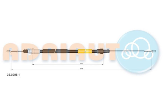 Pull cable, parking brake