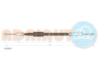 Pull cable, parking brake