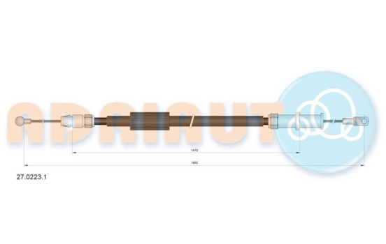 Pull cable, parking brake