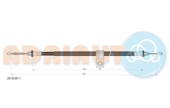 Pull cable, parking brake