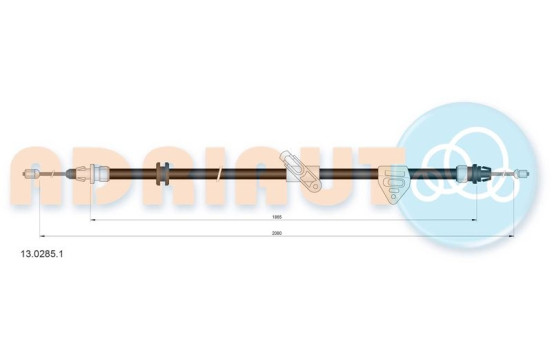 Pull cable, parking brake