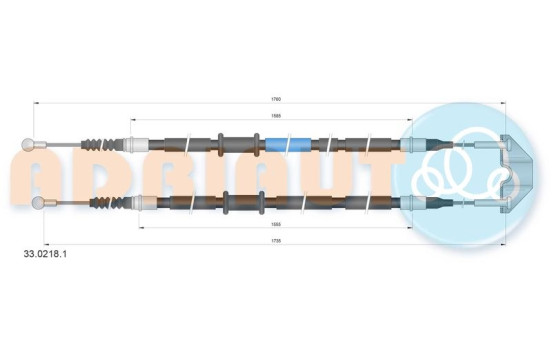Pull cable, parking brake