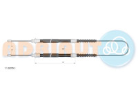 Pull cable, parking brake