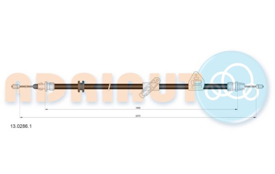 Pull cable, parking brake