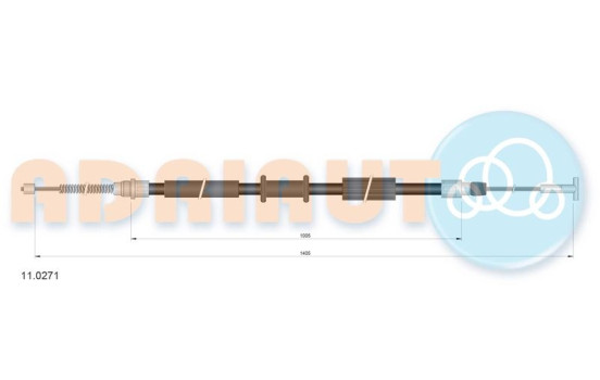 Pull cable, parking brake