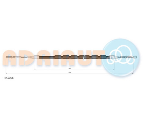 Pull cable, parking brake