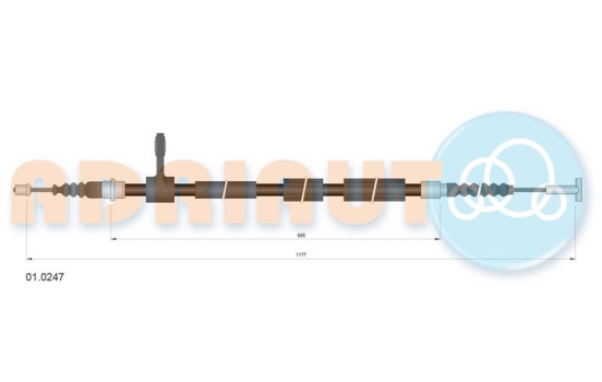 Pull cable, parking brake