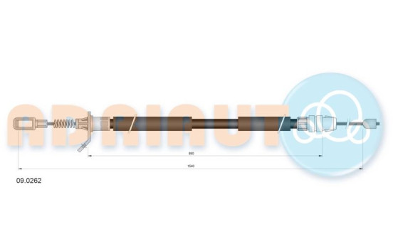 Pull cable, parking brake